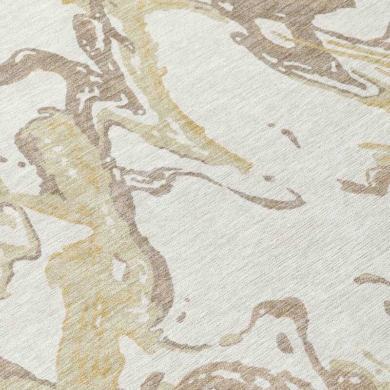 HomeRoots Abstract Transitional Rectangle Outdoor Rug