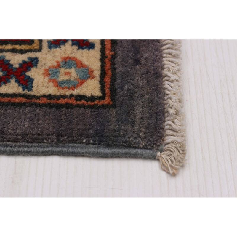 ECARPETGALLERY Hand-knotted Uzbek Ghazni Grey Wool Rug - 8'0 x 10'0