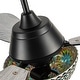 preview thumbnail 12 of 13, River of Goods Costello 3-blade 42-inch Modern Indoor Ceiling Fan with Mosaic Glass Shade and Remote Control