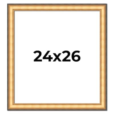 24x26 Frame Gold Plein Aire Solid Wood Picture Frame Width 2 Inches |