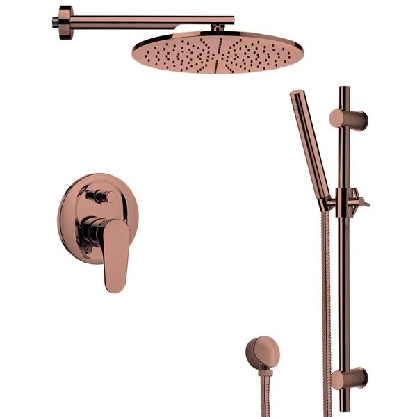 Nameeks SFR7501 Remer Shower System with Multi Function Rain Shower Head, Hand Shower, Slide Bar, and Rough In
