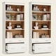 preview thumbnail 24 of 22, 5-tier Tall Modern Wood Bookcase Bookshelf with File Cabinet Drawer