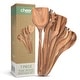 preview thumbnail 1 of 6, Cheer Collection Wooden Kitchen Utensils Set - 7 Piece Brown