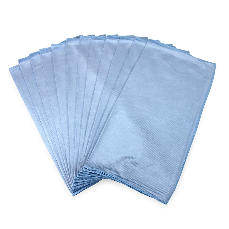 Arkwright 12-Piece Shiny Glass Cleaning Cloths - 16x16