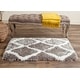 preview thumbnail 10 of 62, SAFAVIEH Handmade Barcelona Shag Attie Polyester Rug 2' x 3' - Silver/Ivory - Rectangle