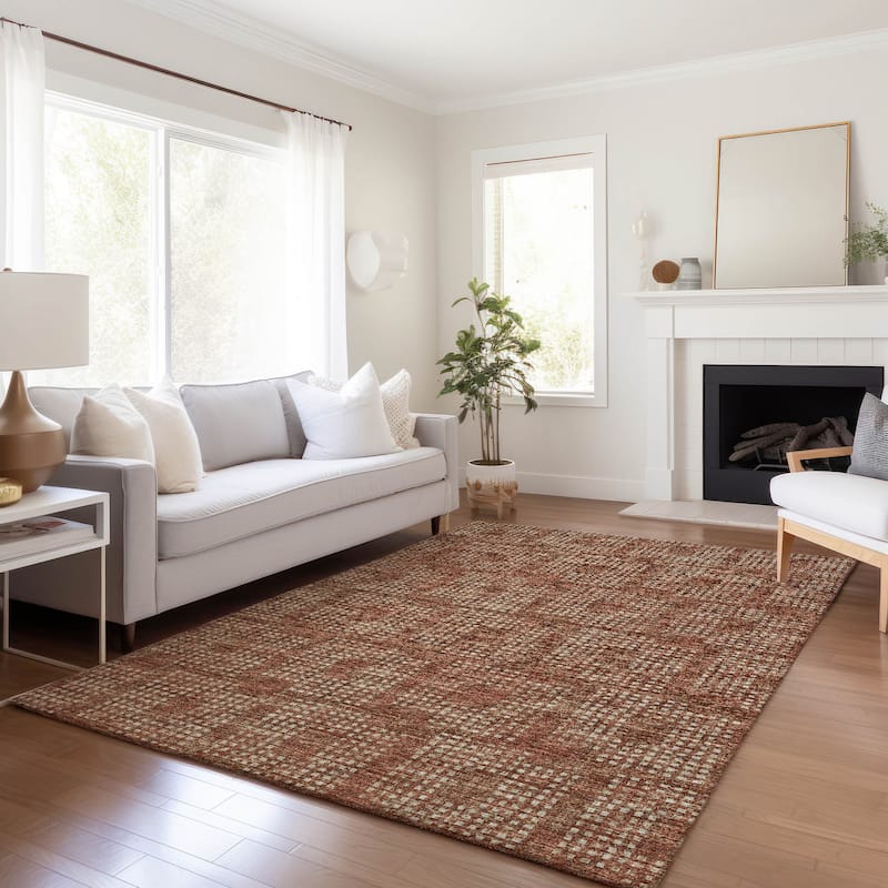 Premium Washable Super Soft Modern Houndstooth Mayfield Rug