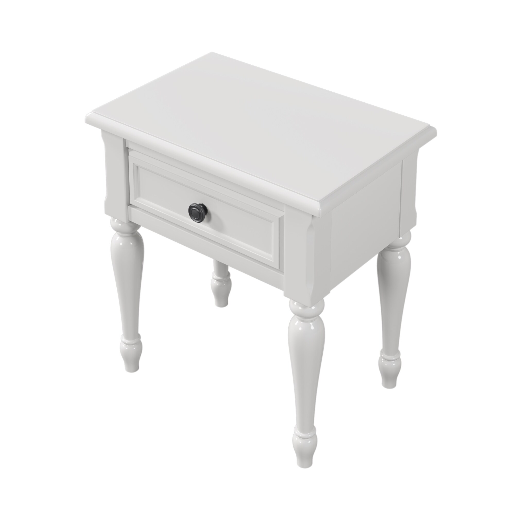 Wood Drawer Nightstand for Nursery, Kid's Room, Bedroom, White