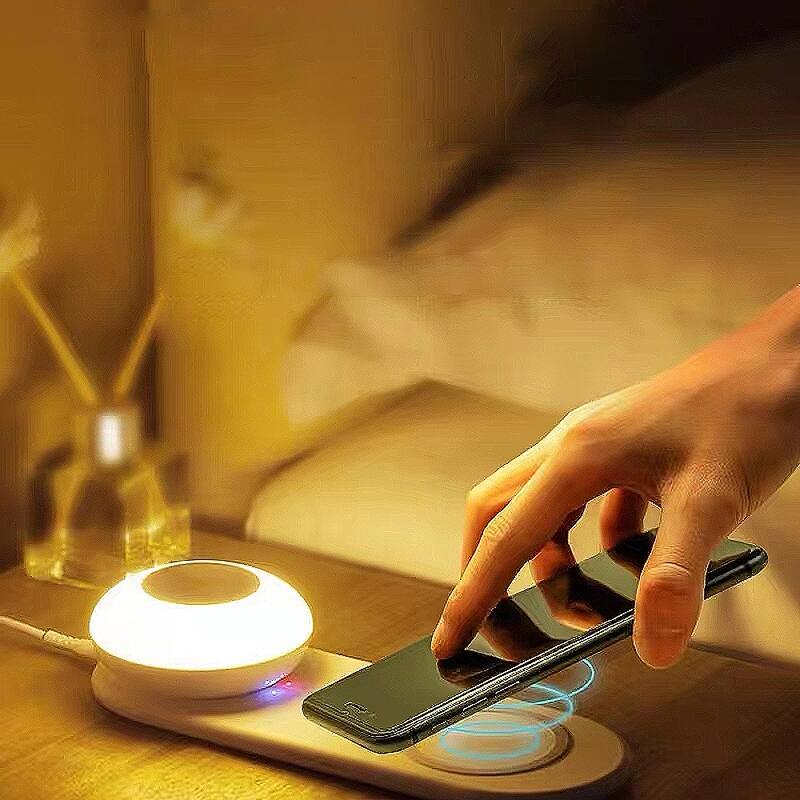 10W Fast Charging Wireless Charger Pad with LED Night Light