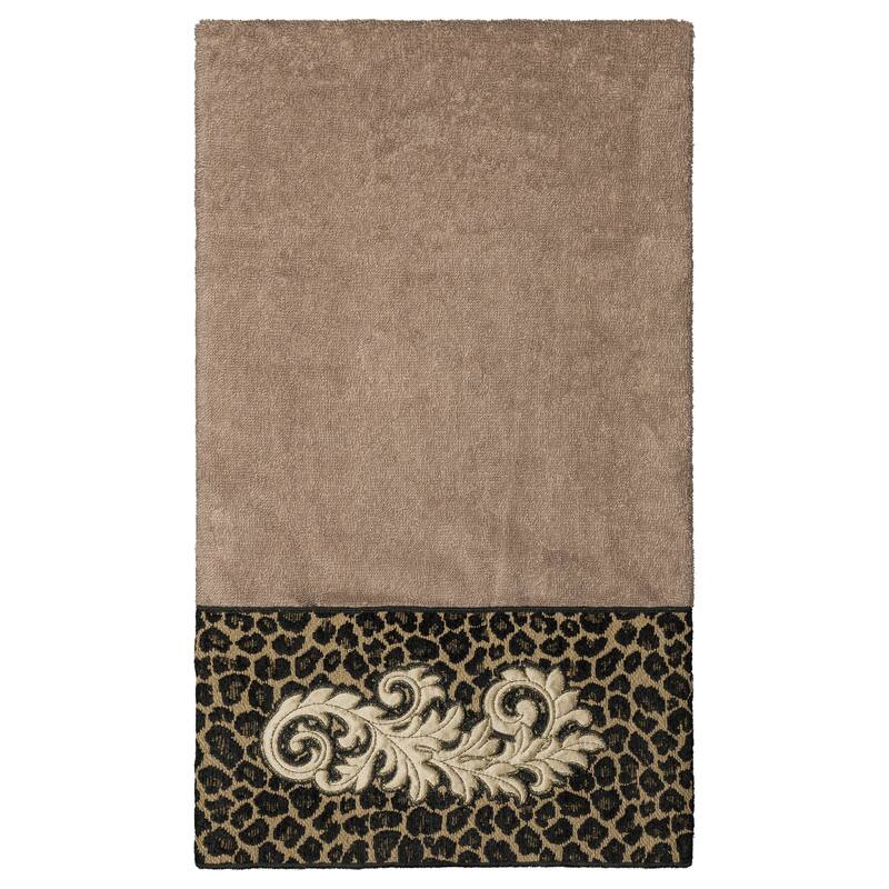 Authentic Hotel and Spa 100% Turkish Cotton April Embellished Bath Towel - Latte