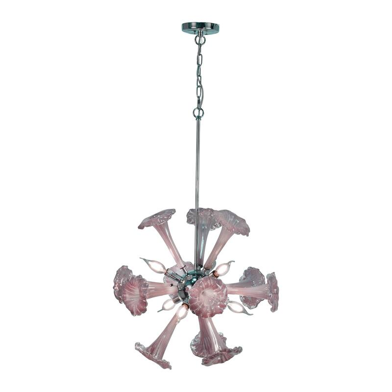 Yuri 6-Light Hand Blown Art Glass Chandelier