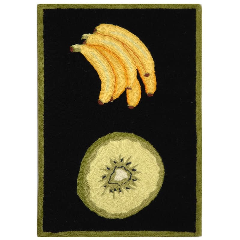 SAFAVIEH Handmade Chelsea Sefkije French Country Fruit Wool Rug - 1'8" x 2'6" - Hunter Green
