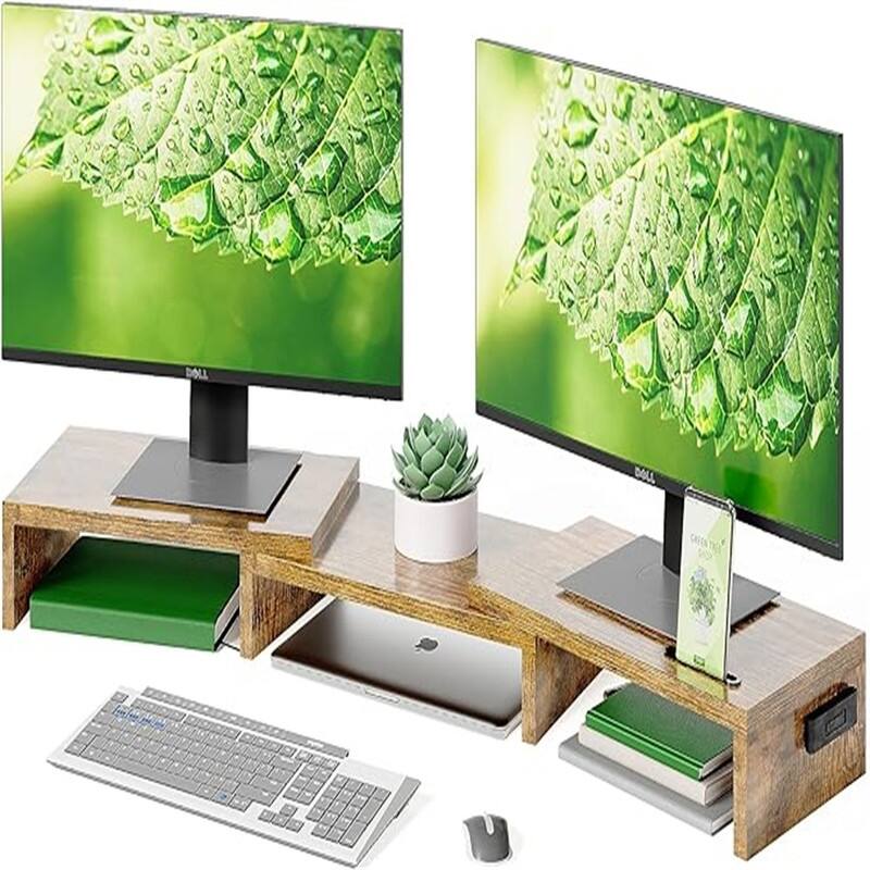 Monitor Stand Riser - Rustic Brown