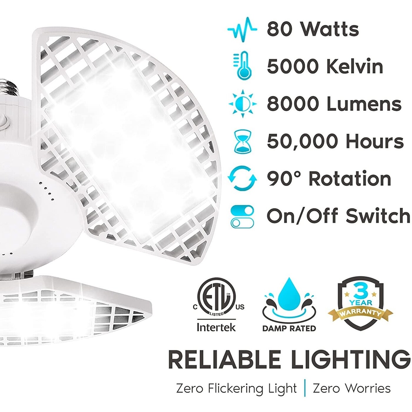 8000 lumen led garage light cheap
