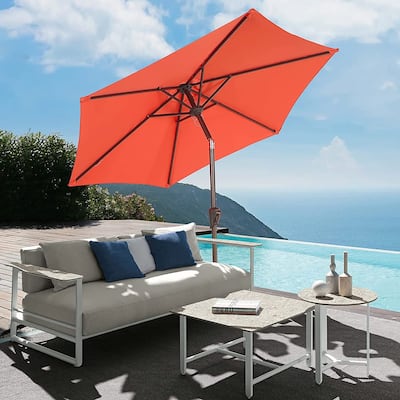 7.5FT Outdoor Market Patio Umbrella with Push Button Tilt and Crank,Table Umbrella,Swimming Pool Umbrella