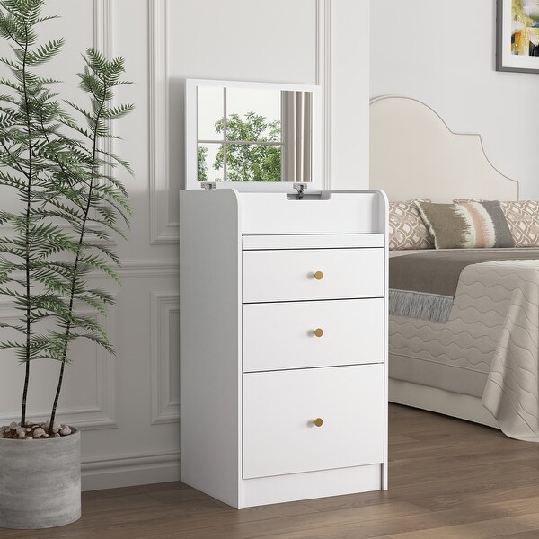 Small set of white drawers discount