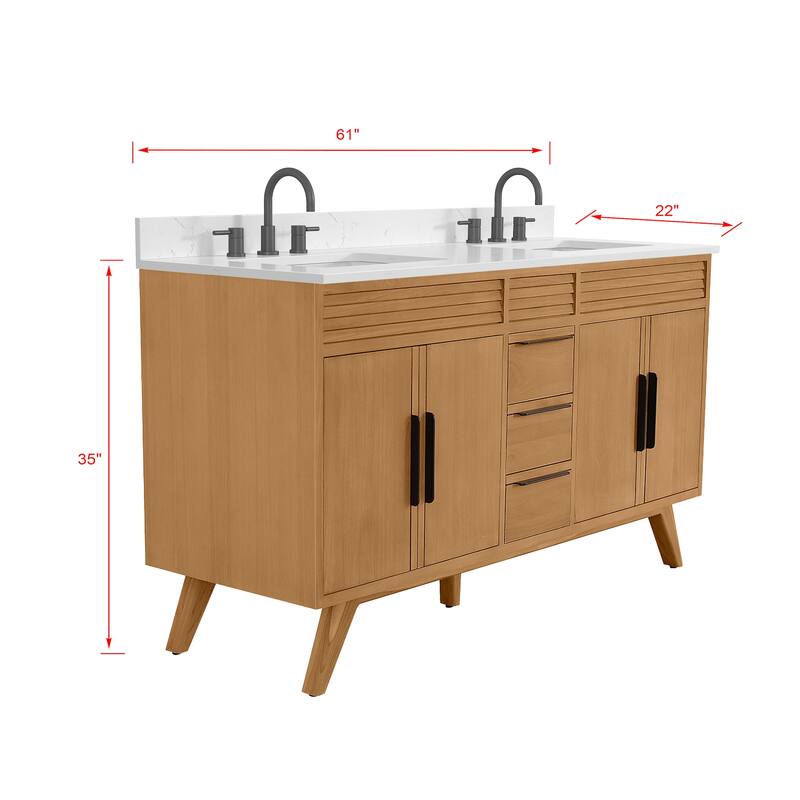 Avanity TAYLOR-VS61-E Taylor 61" Free Standing Double Basin Vanity Set