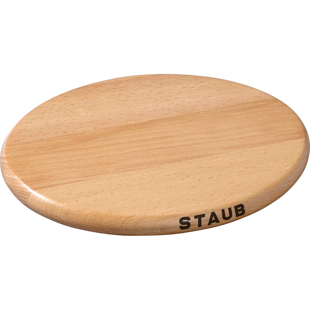 STAUB Oval Magnetic Wood Trivet - Brown