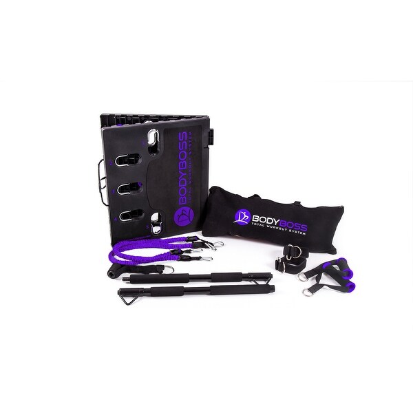 BodyBoss 2.0 - Full Portable Home Gym Workout Package - 2 Band