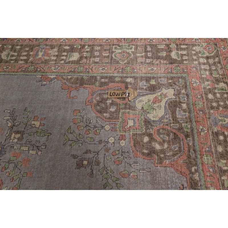 Gray Tabriz Persian Area Rug Hand-Knotted Wool Carpet - 8'3"x 11'1"