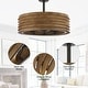 preview thumbnail 9 of 10, 24-inch Rustic Faux Wood Caged Ceiling Fan with Remote Control