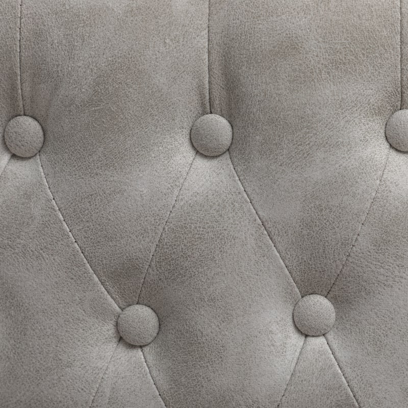 Roundhill Furniture Nevis Mid-century Modern Faux Leather Tufted Nailhead Trim Barstool Set of 2