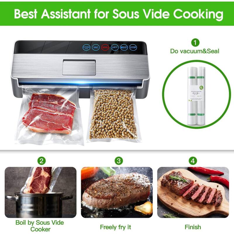 Vacuum Sealer Machine, Full Automatic Food Sealer (95Kpa), vacuum