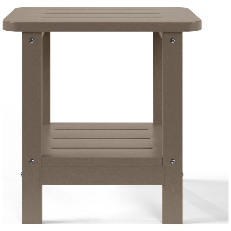 Brighton Outdoor Poly Two Shelf Side Table