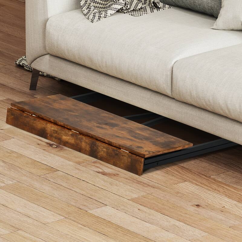 HomyLin Folding Desk Study Corner Writing PC Office Sofa Table