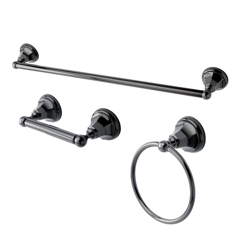Kingston Brass Metropolitan 3 Piece Bathroom Package with 24" Towel