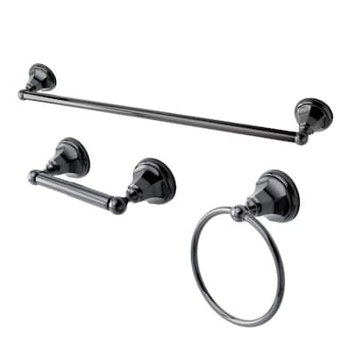 Kingston Brass Metropolitan 3 Piece Bathroom Package with 24" Towel