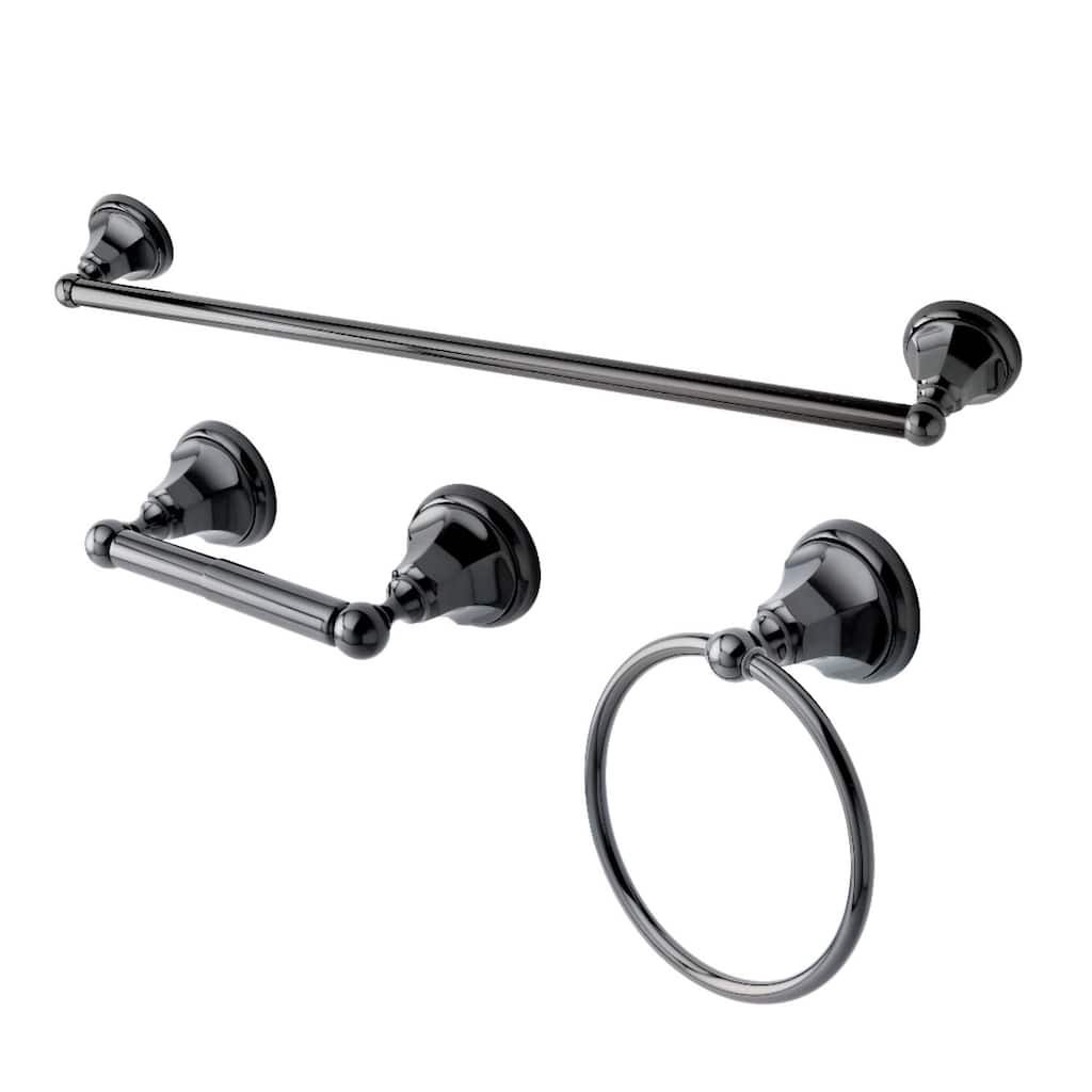 Kingston Brass Metropolitan 3 Piece Bathroom Package with 24" Towel