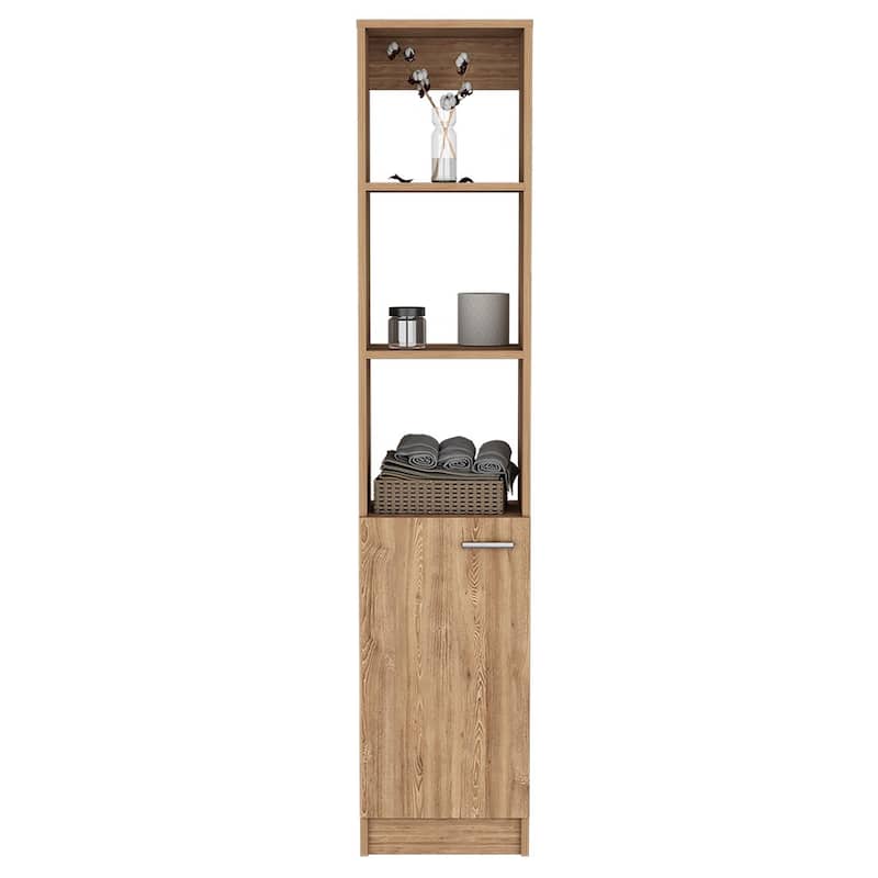 Linen Cabinet,Two Interior Shelves - Beige