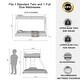 preview thumbnail 10 of 9, Classic Square Metal Bunk Bed Frame,Twin over Full Metal Bunk White for Kids and Adult