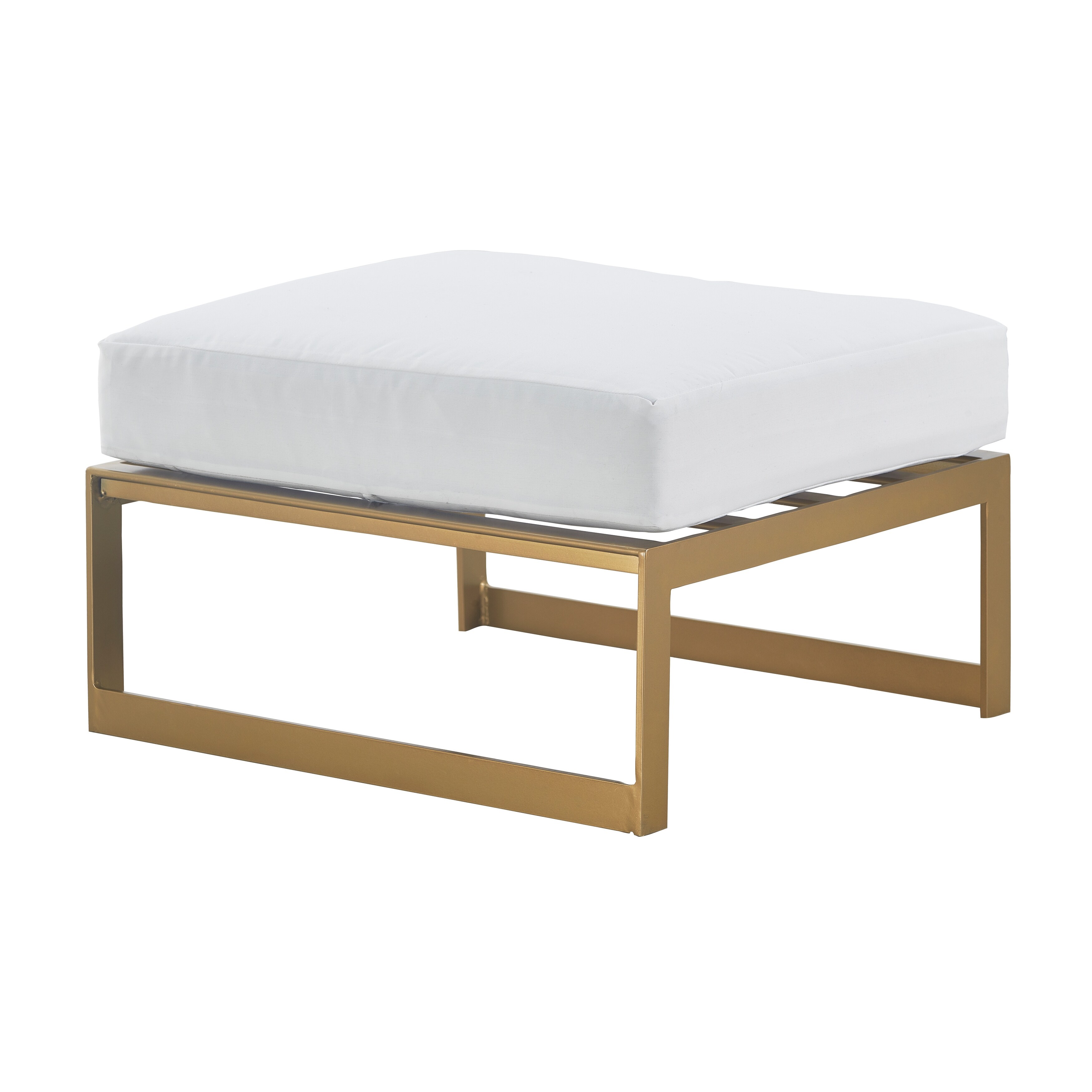 Shop Elle Decor Mirabelle Outdoor Ottoman French Gold On Sale
