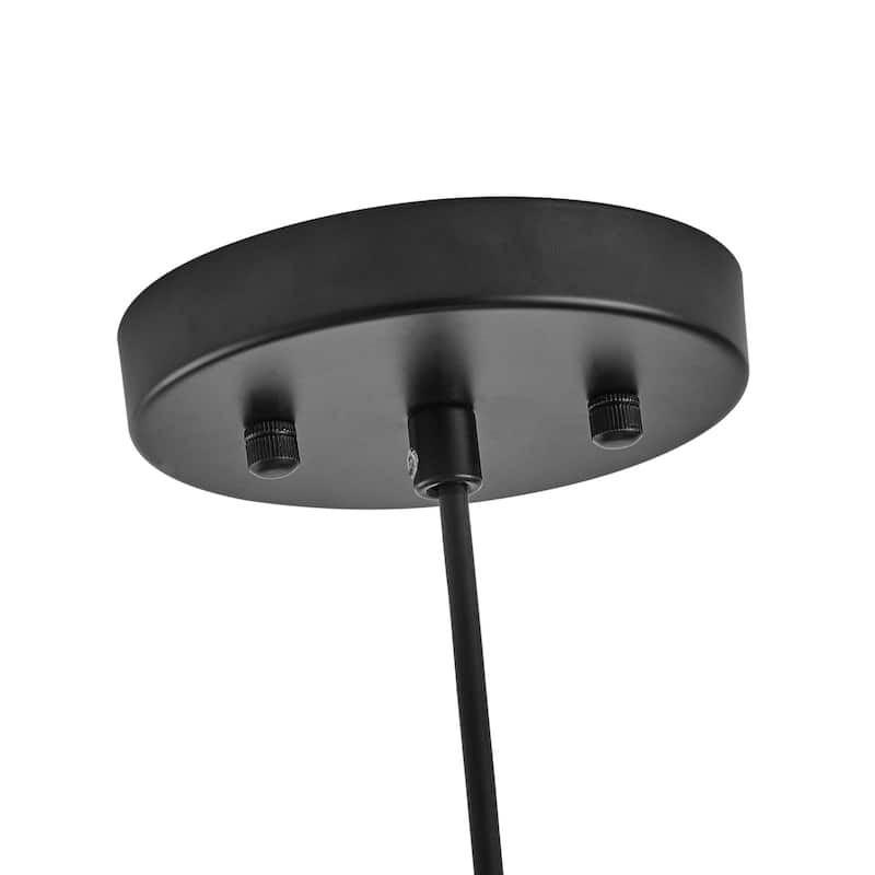 Modern Pendant Light Fixture with Hammered Metal Shade Adjustable Height