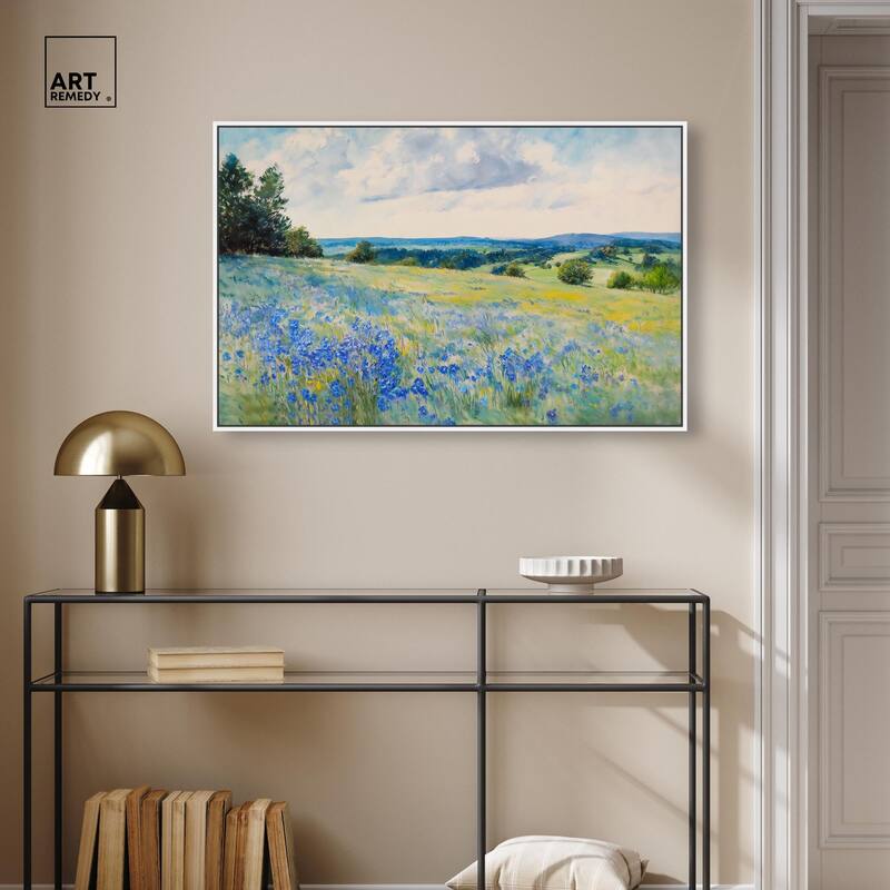 Sky Over Blue Fields Canvas by Art Remedy