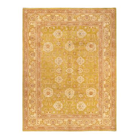 Overton Eclectic, One-of-a-Kind Handmade Area Rug - Green, 9' 2" x 12' 0" - 9' 2" x 12' 0"
