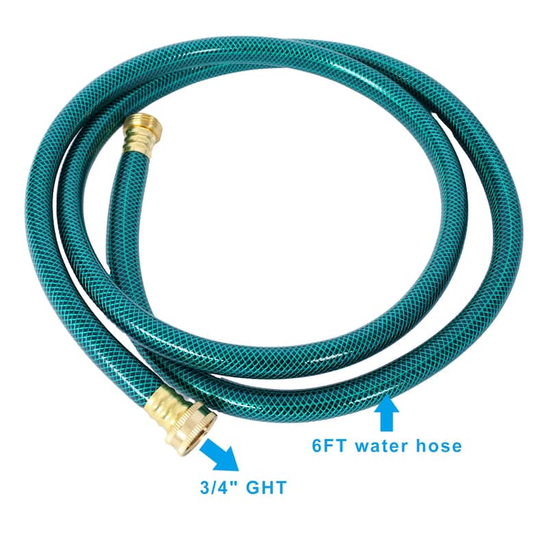 Portable Electric Utility Pump with 6' Water Hose Kit - Green