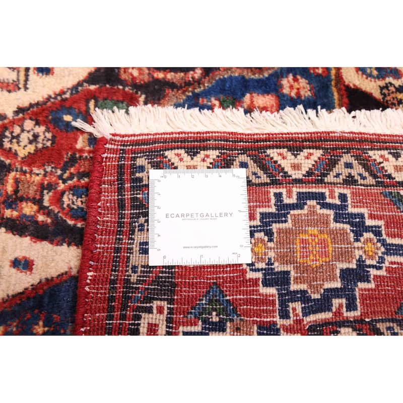 ECARPETGALLERY Hand-knotted Melis Vintage Cream, Red Wool Rug - 7'1 x 7'1