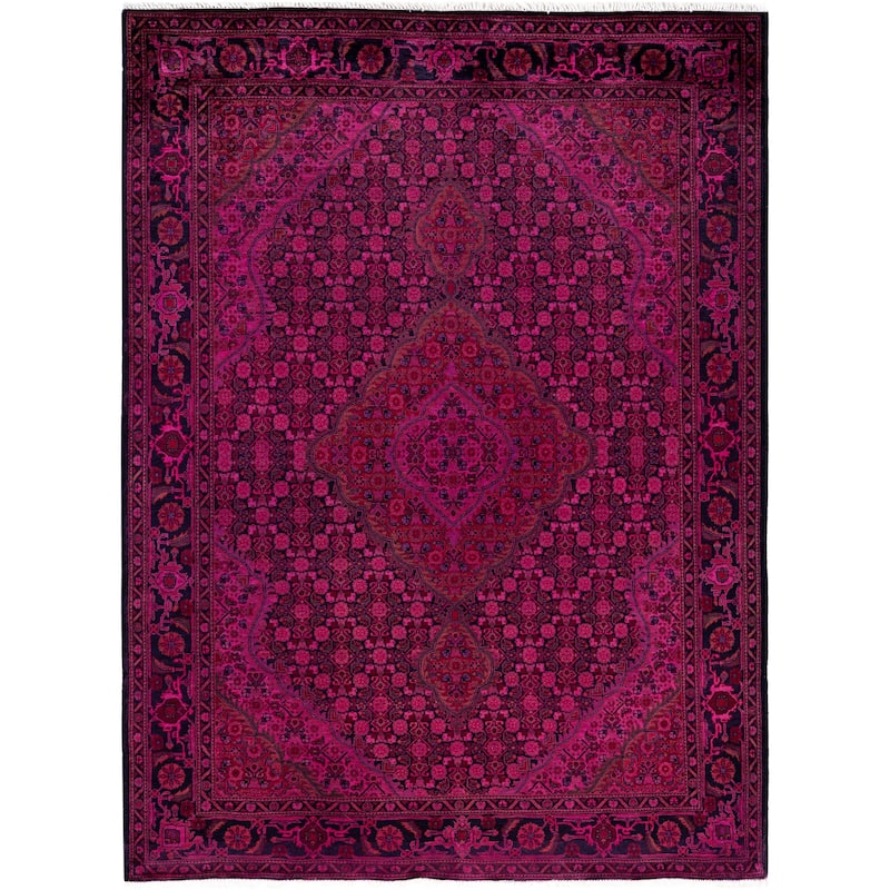 Overdyed One-of-a-Kind Hand-Knotted Area Rug - Purple - 4' 10" x 6' 4"