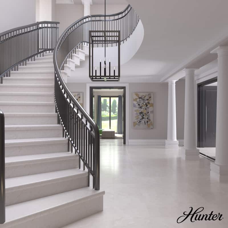Hunter Squire Manor Pendant - Foyer, Island, Dining Room - Candle, Cage, Modern Farmhouse, Lantern