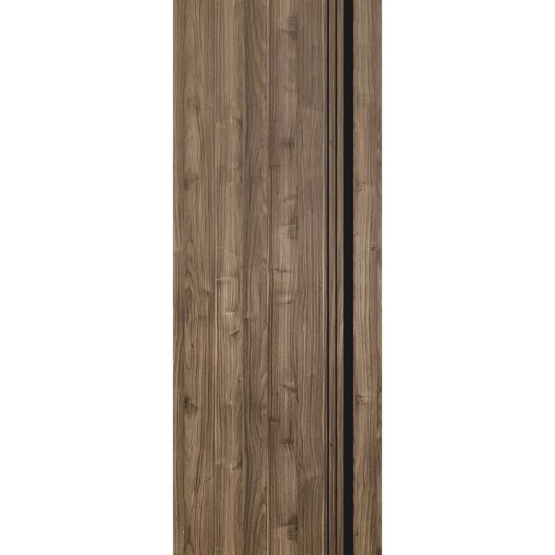 Slab Barn Door Panel 18 x 80 Planum 0011 Walnut with Sturdy Finished - Brown - 24" x 96"
