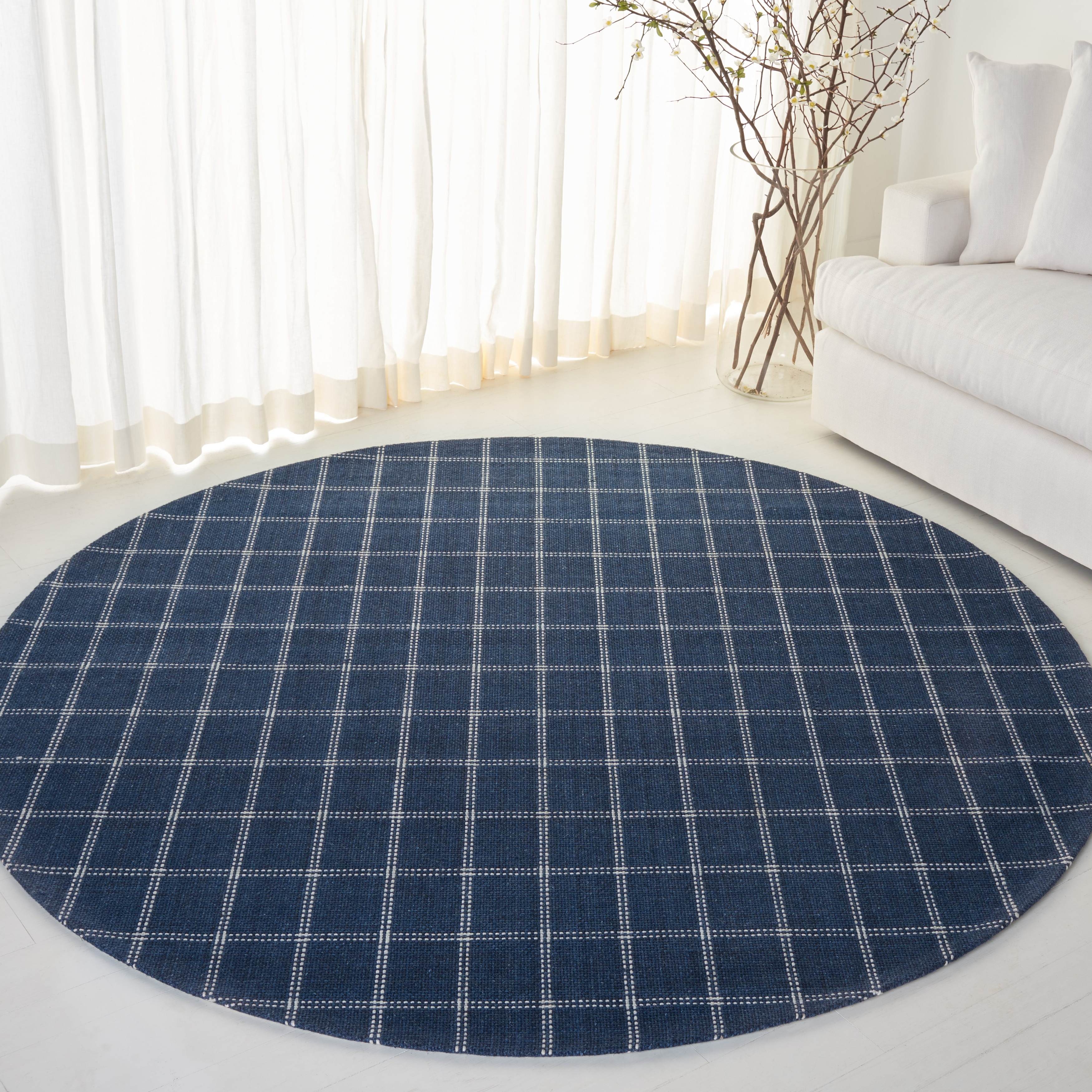Lauren Ralph Lauren, Handmade Tamworth Check Wool Rug - Overstock