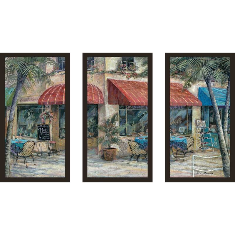 "Cafe of the Arts" by Ruane Manning 3 Piece Print on Acrylic