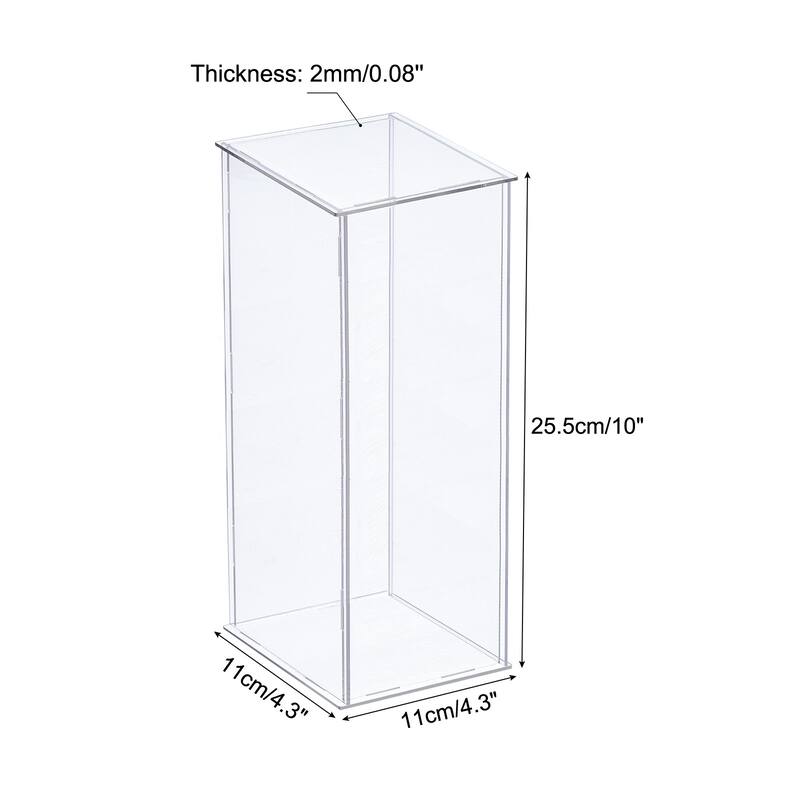 Acrylic Display Case Plastic Box Cube Storage Box Dustproof Showcase