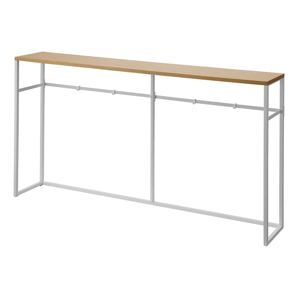 Yamazaki Home Long Console Table - Two Styles, Steel, Open, Holds 11 lbs - L 8.07 x W 49.61 x H 25.59 inches