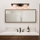 preview thumbnail 2 of 7, Kole Farmhouse 4-Light Mason Jar Bathroom Vanity Lights Glass Rustic Wall Sconces - W29"xH9"xE6"