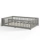 preview thumbnail 140 of 159, Wood Floor Bed with Safety Guardrails and Door