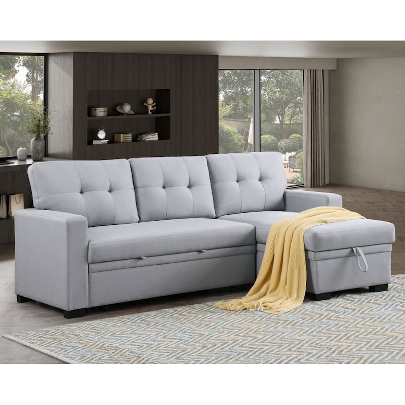 Modern Living Room Modular Sofa with Pull-out Bed and Hidden Storage