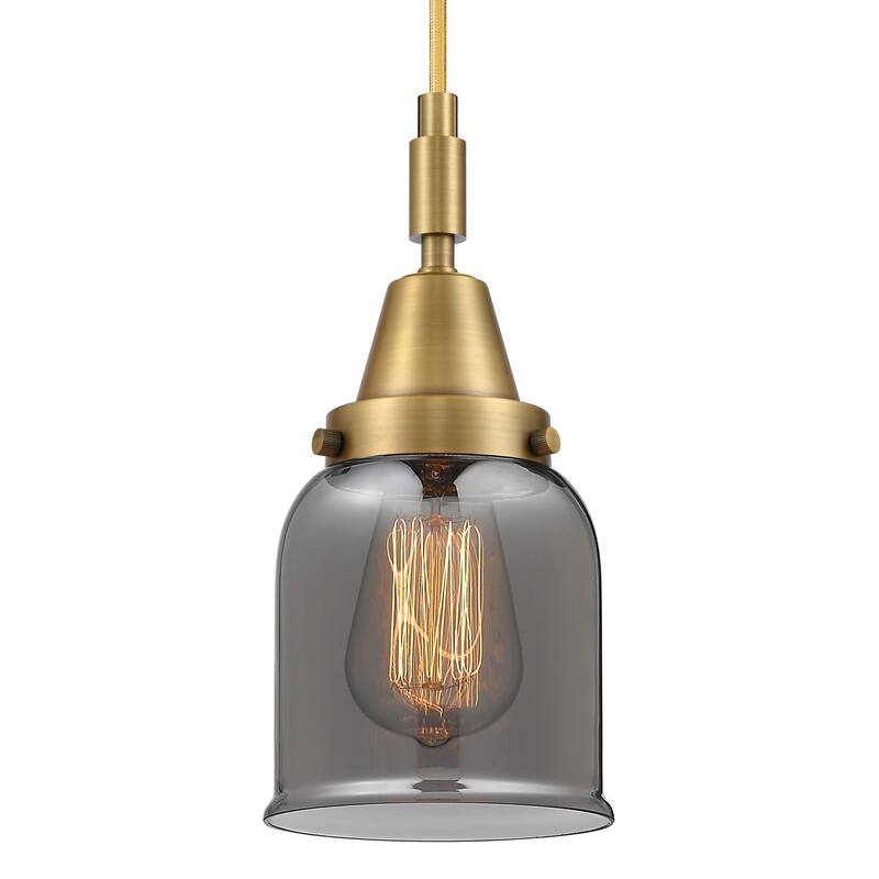 Innovations Lighting 447-1P-G53 Bell 5" Wide Mini Pendant with Light - Brushed Brass
